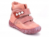 208-307,46,236,19 Тотто (Totto), ботинки демисезонние детские профилактические, байка, кожа, розовый, красный в Мурманске