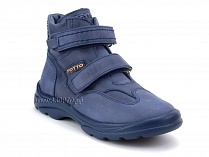 211-22 Тотто (Totto), ботинки демисезонные утепленные, байка, кожа, синий. в Мурманске