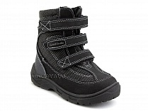 А43-038 Сурсил (Sursil-Ortho), ботинки детские ортопедические с высоким берцем, зимние, натуральный мех, кожа, текстиль, черный в Мурманске
