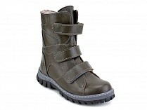 207з (31-40) Аквелла (Akwella), ботинки зимние ортопедические с высоким берцем, натуральная шерсть, кожа, тёмно-зелёный в Мурманске