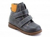 126(2)-41,64 Тотто (Totto), ботинки демисезонные утепленные, байка, серый, светло-коричневый, кожа в Мурманске