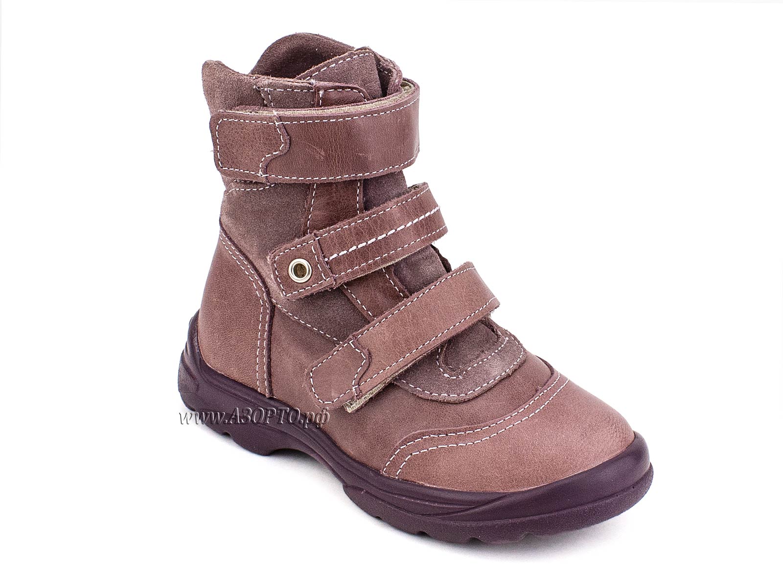 210-217,0159(1) Тотто (Totto), ботинки зимние, ирис, натуральный мех, кожа.