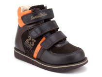 23-252 МАРК Сурсил (Sursil-Ortho), ботинки неутепленные с высоким берцем, кожа, нубук, коричневый, оранжевый в Мурманске