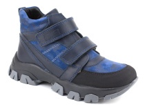 6-612145-2403 (26-30) Пиксель (Pixel), ботинки зимние детские профилактические, кожа, натуральный мех, синий в Мурманске