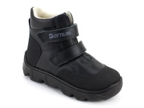 BL-271(05) Боттилини (Bottilini), ботинки  детские демисезонные  ортопедические профилактические, кожа, байка, черный в Мурманске