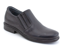 51213  ШагоВита (Shagovita), туфли школьные профилактические  для мальчиков, кожа, черный в Мурманске