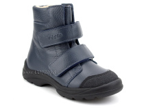 338-712 Тотто (Totto), ботинки детские утепленные ортопедические профилактические, кожа, синий в Мурманске