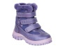 А43-048 Сурсил (Sursil-Ortho), ботинки детские ортопедические с высоким берцем, зимние, натуральный мех, кожа, замша, сиреневый, фиолетовый в Мурманске