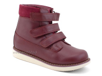 23-244 Сурсил (Sursil-Ortho), ботинки детские утепленные с высоким берцем, кожа, бордовый в Мурманске