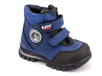 031-600-013-05-240 (21-25) Джойшуз (Djoyshoes) ботинки детские зимние ортопедические профилактические, натуральный мех, кожа, темно-синий, милитари в Мурманске