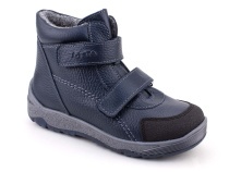 2458-712 Тотто (Totto), ботинки детские утепленные ортопедические профилактические, кожа, синий. в Мурманске