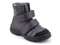 338-721 Тотто (Totto), ботинки детские утепленные ортопедические профилактические, кожа, серый. в Мурманске
