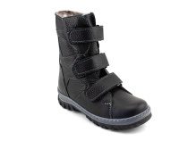 207ч (26-30) Аквелла (Akwella), ботинки зимние ортопедические с высоким берцем, натуральная шерсть, кожа, черный в Мурманске
