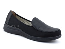 84-122-22-402/30 Рикосс (Ricoss) туфли для взрослых, текстиль, кожа, черный, полнота 9 в Мурманске