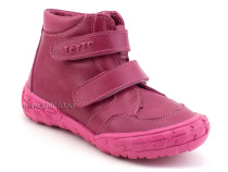 201-267 Тотто (Totto), ботинки демисезонние детские профилактические на байке, кожа, фуксия. в Мурманске